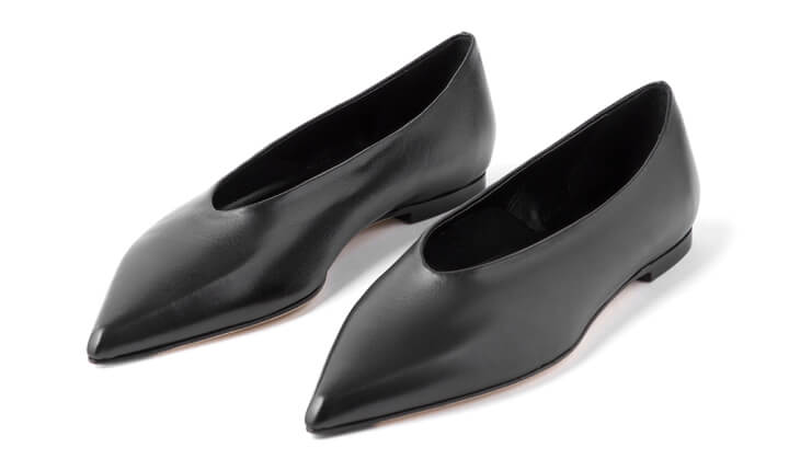 AEYDE Rosa Nappa Leather Flats, goop, $295