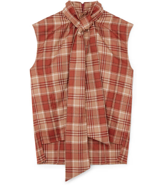 Giana Plaid Bow Top G. Label, $395