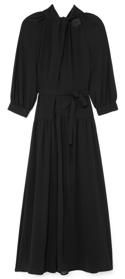 G. Label Camberlyn Pleat-Neck Midlength Dress goop, $645