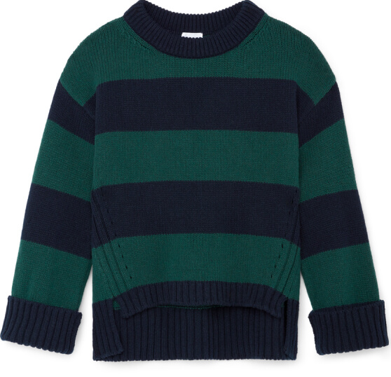 G. Label Liu Rugby-Stripe Sweater, goop, $595 