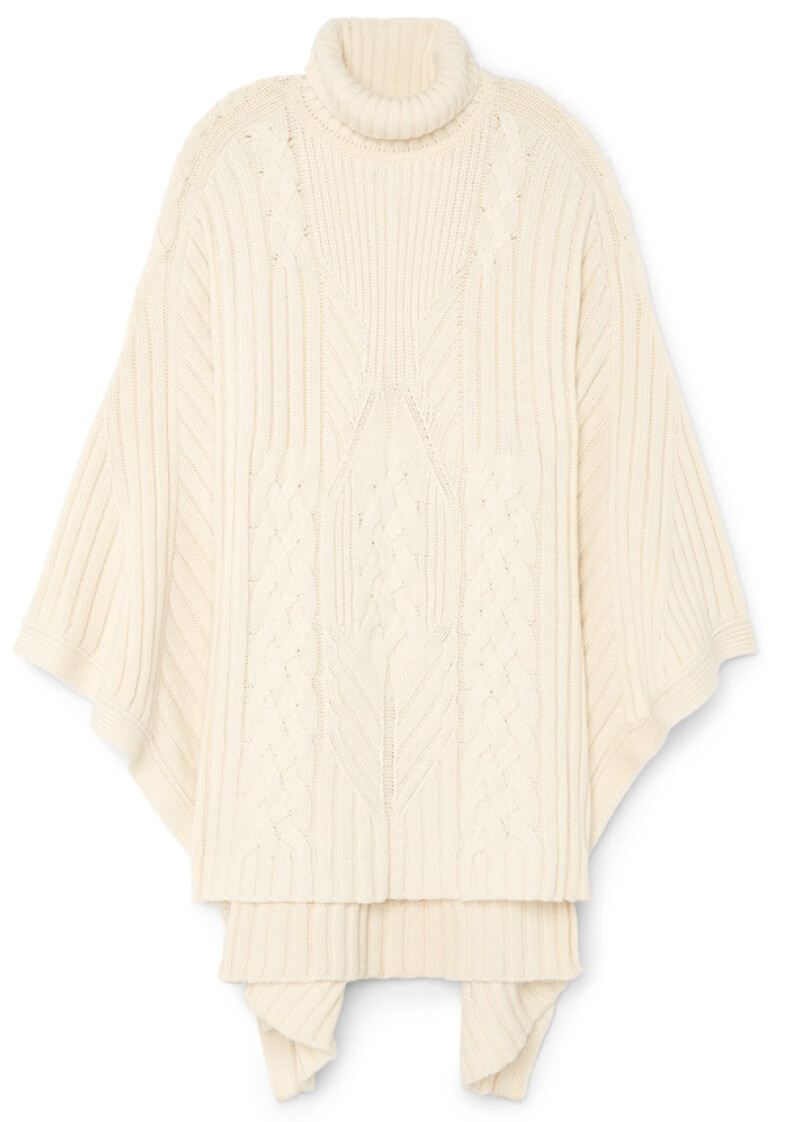 G. Label Bloomer cable-knit poncho