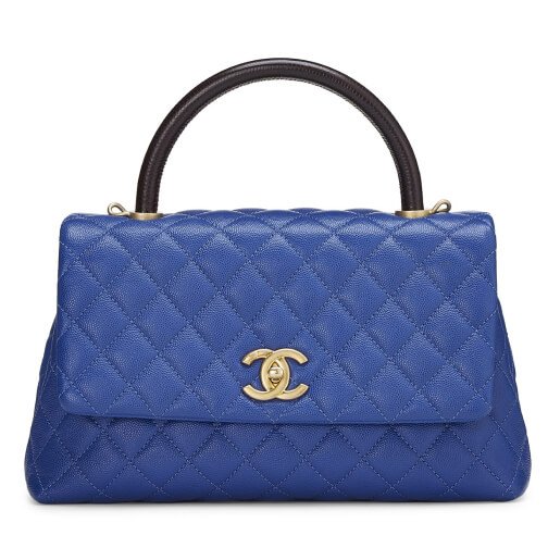 What Goes Around Comes Around Chanel Blue Caviar Coco Handle Bag, Medium goop, $8,950
