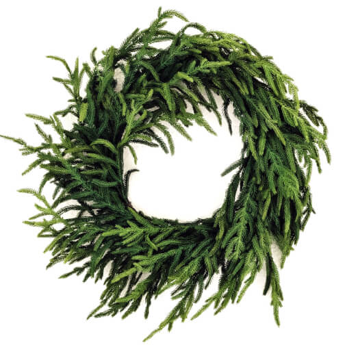 Afloral Norfolk Artificial Pine Wreath, 24\"