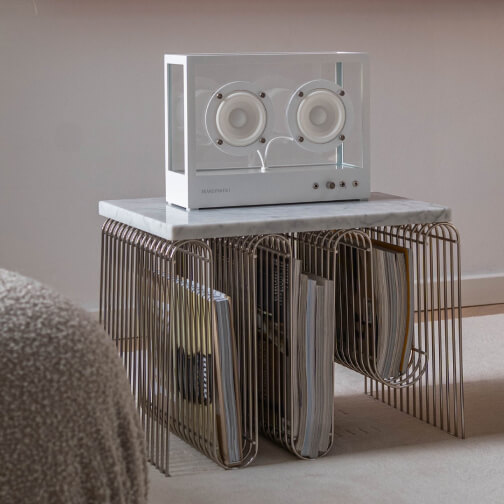 Transparent Small Transparent Speaker goop, $550