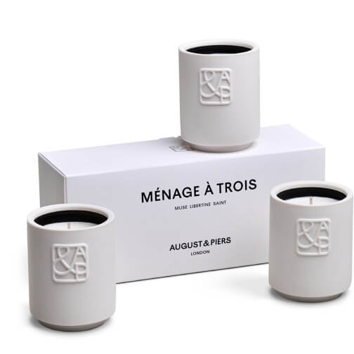 August & Piers Ménage à Trois Mini Candle Trio