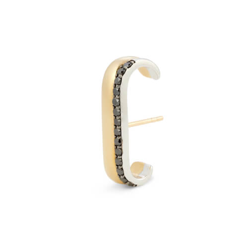 G. Label Fiene Yellow Gold and Black Pavé Ear Cuff goop, $895
