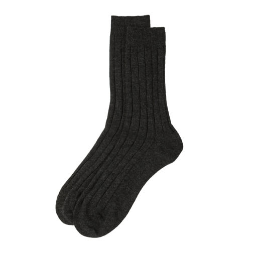Johnstons of Elgin Men’s Cashmere Ribbed Socks