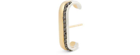 Fiene Yellow Gold and Black Pavé Ear Cuff G. Label, $895