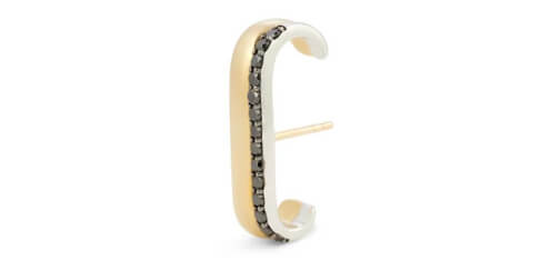 G Label By Goop Fiene Yellow Gold and Black Pavé Ear Cuff