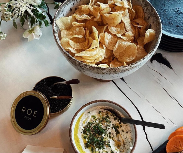 Caviar Chips and Dip
