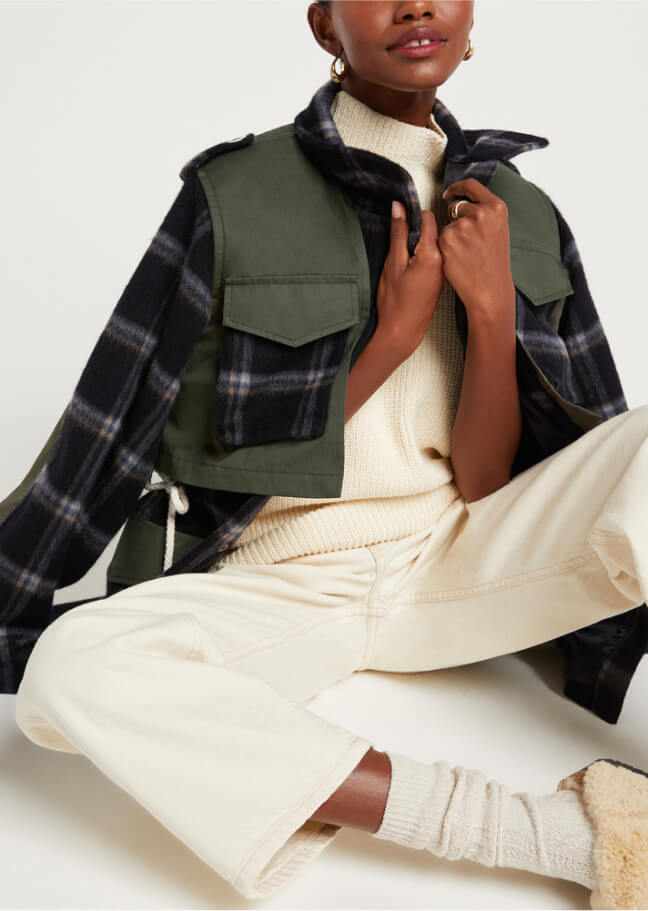 G. LABEL FRIEDLANDER PLAID PARKA, goop, $895;