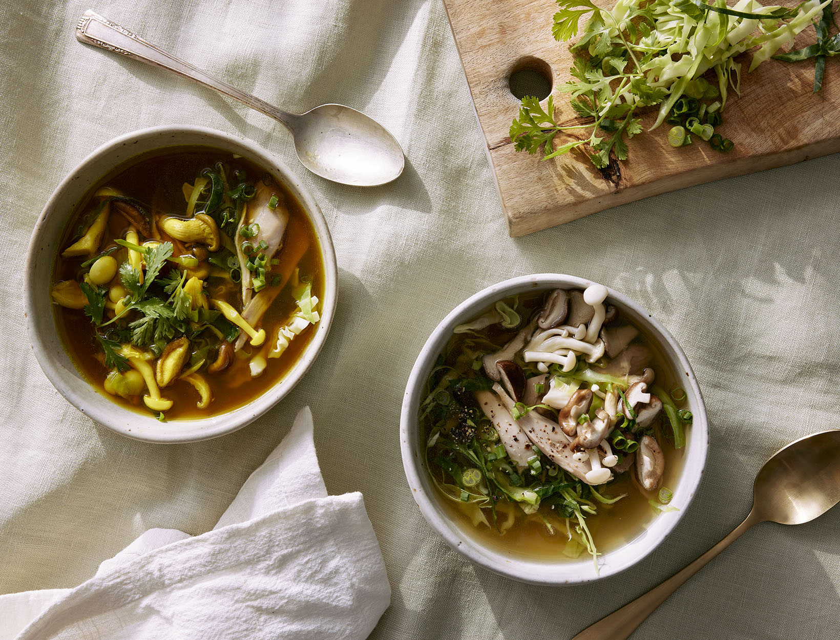 Chicken and vegetable broth soup