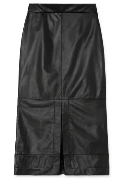 G. Label by goop Arlo Straight Leather Skirt