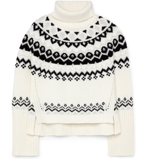 G. Label by goop Annabelle Fair Isle High-Cuff Sweater