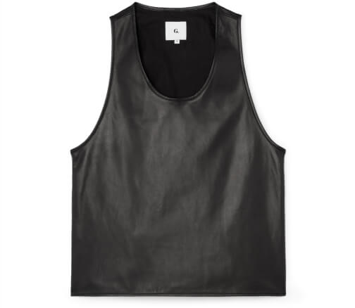 G. LABEL BY GOOP Kirkendoll Leather Tank Top