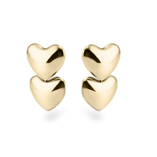 Dual Voluptuous Heart Earrings