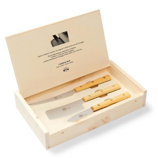 Cotellerie Berti for Match Boxwood Cheese Knife Set