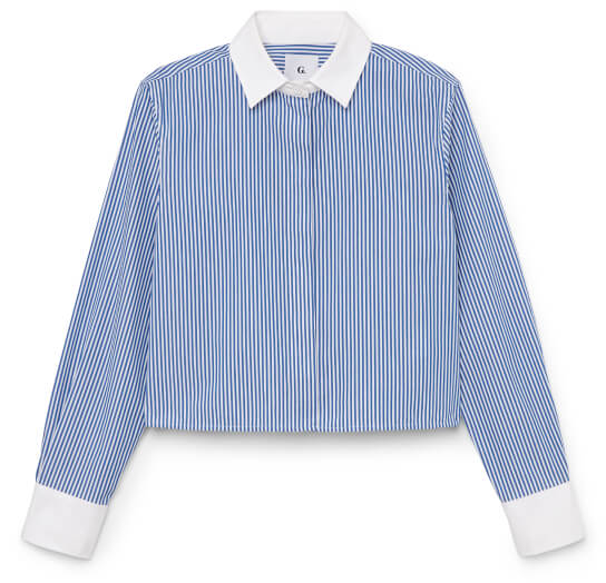 Mimi Cropped Striped Shirt