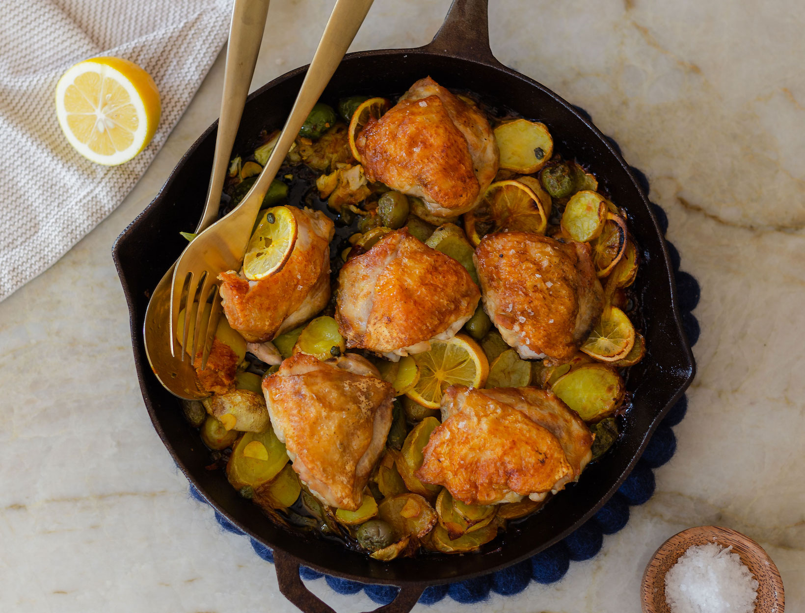 Persian-Style Skillet-Baked Saffron Chicken Recipe goop image