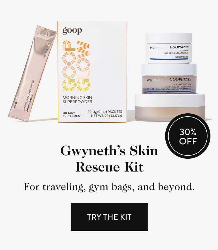 Gwyneth’s Skin Rescue Kit For traveling, gym bags, and beyond.