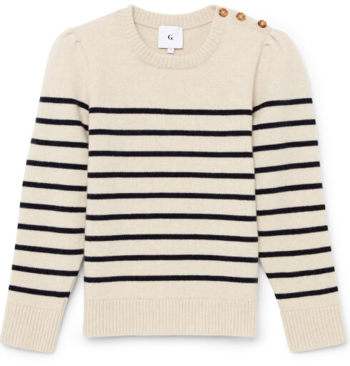 g. label Valentine Striped Crewneck Sweater