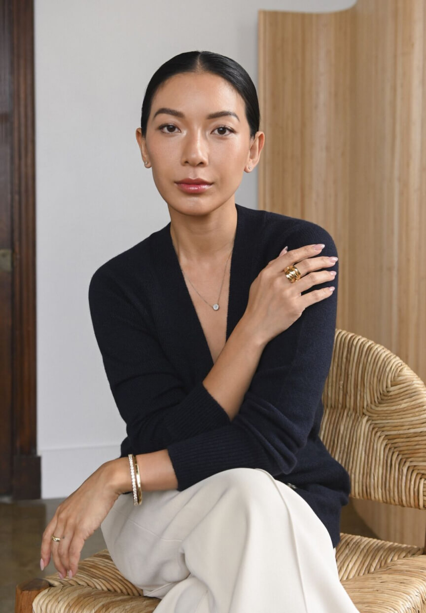 Stephanie Liu Hjelmeseth in Ben Bridge jewelry