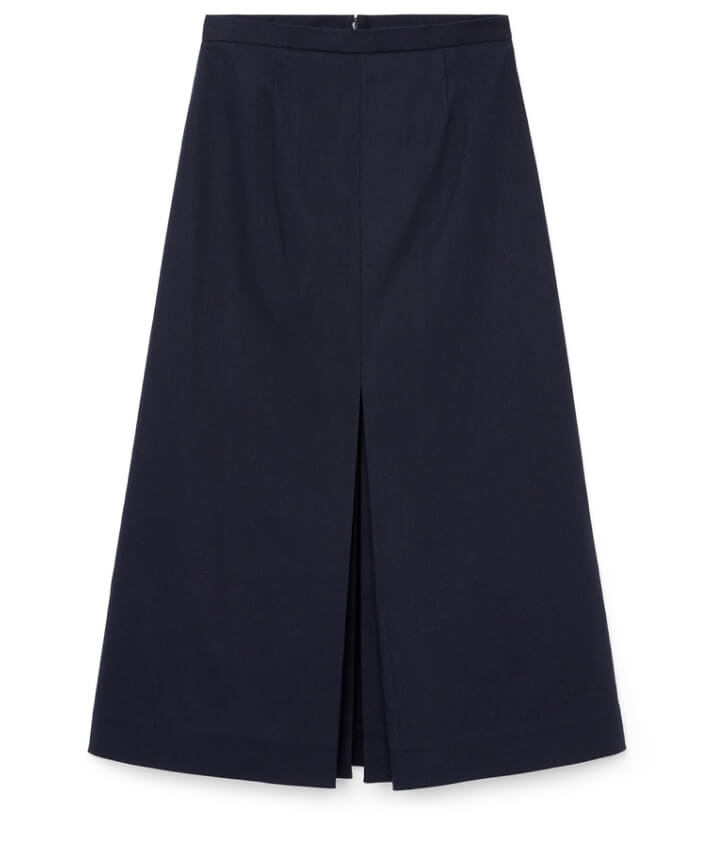 g. label Howton A-Line Pleat-Front Skirt